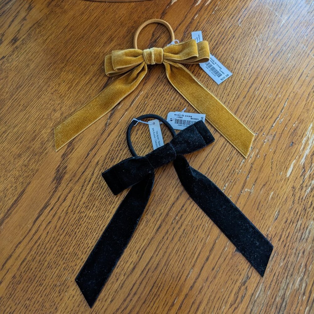 J Crew Velvet Hair Bows